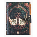 Leather Journal: Paper Tree Vintage Print