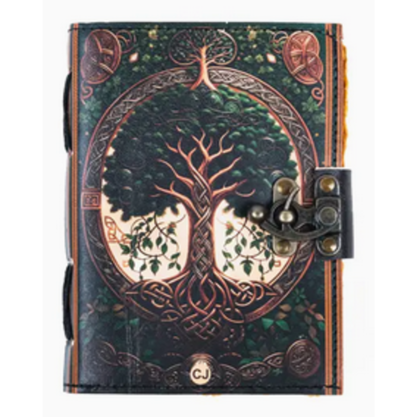 Leather Journal: Paper Tree Vintage Print