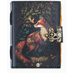 Leather Journal: Vintage Wolf Print