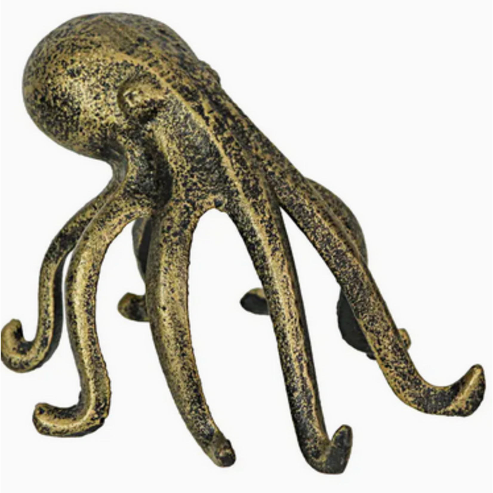 Cast Iron Octopus Phone Stand – Antique Gold Finish