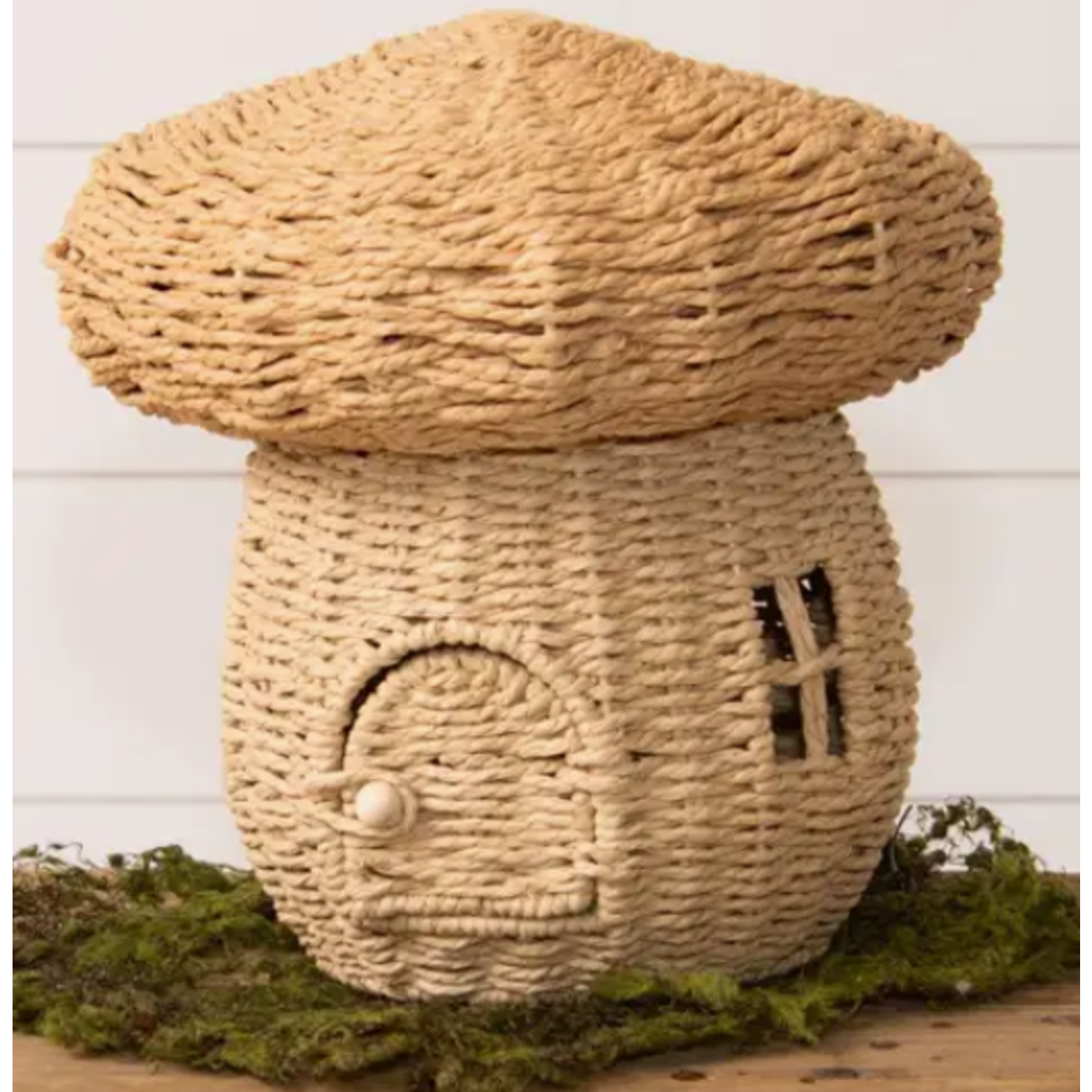 Woven Mushroom House Basket