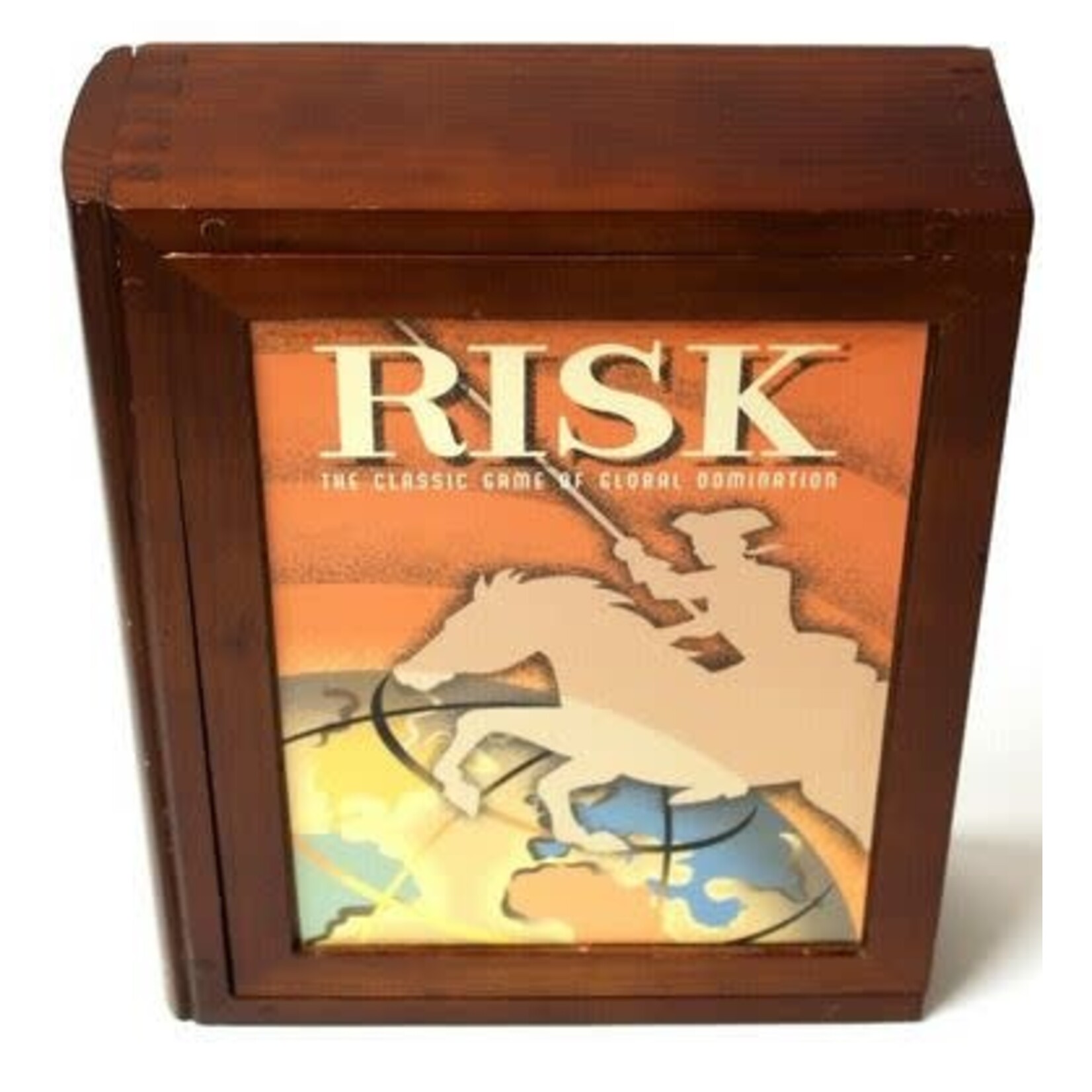 #11880 Risk: Vintage Wooden Bookshelf Game Dragon Cache Used Game