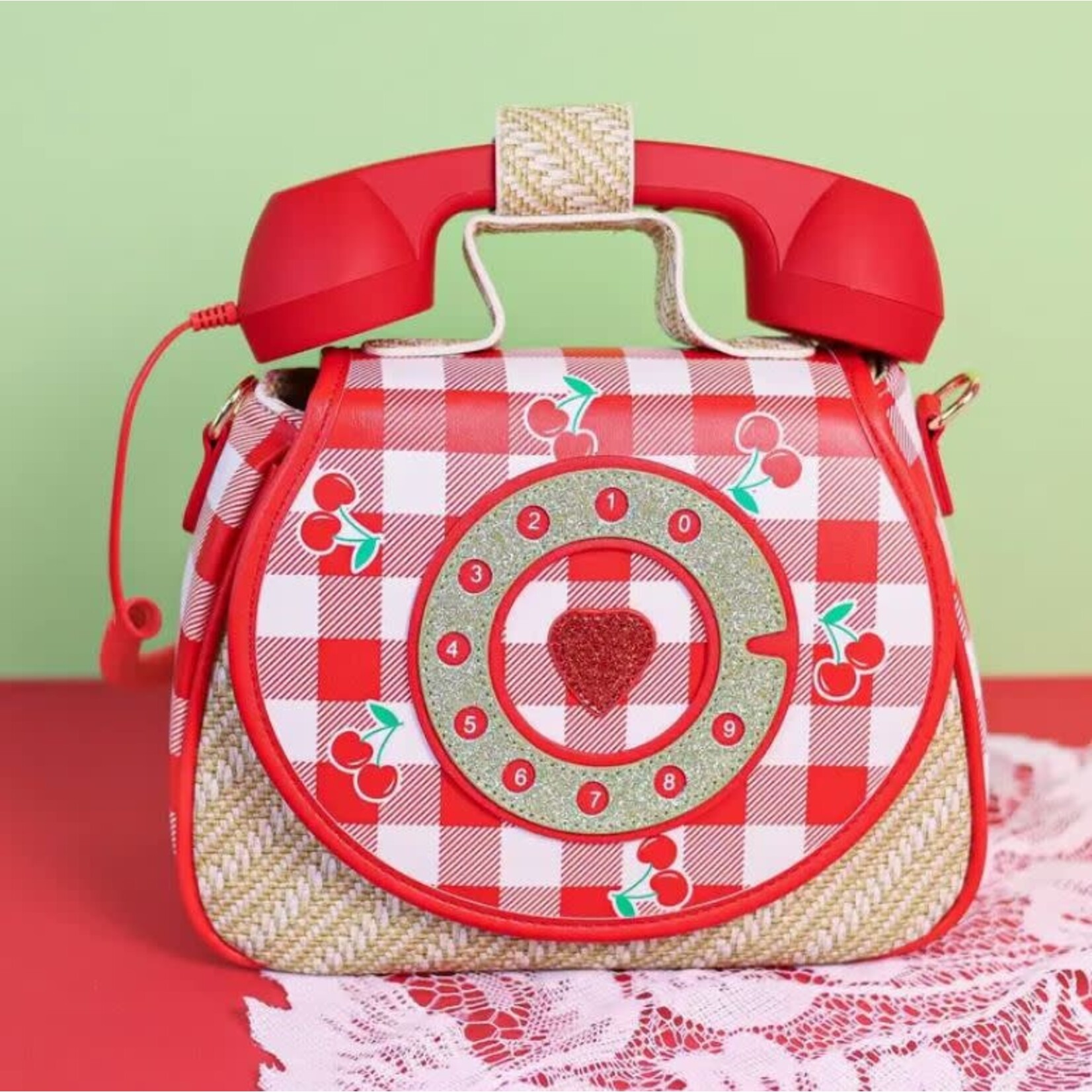 Handbag - Ring Ring Phone - Cherry