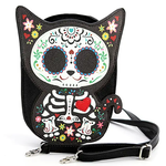 Crossbody Bag - Floral Sugar Skull Cat