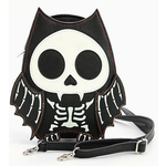 Crossbody Bag - Glow in the Dark Skeleton Bat
