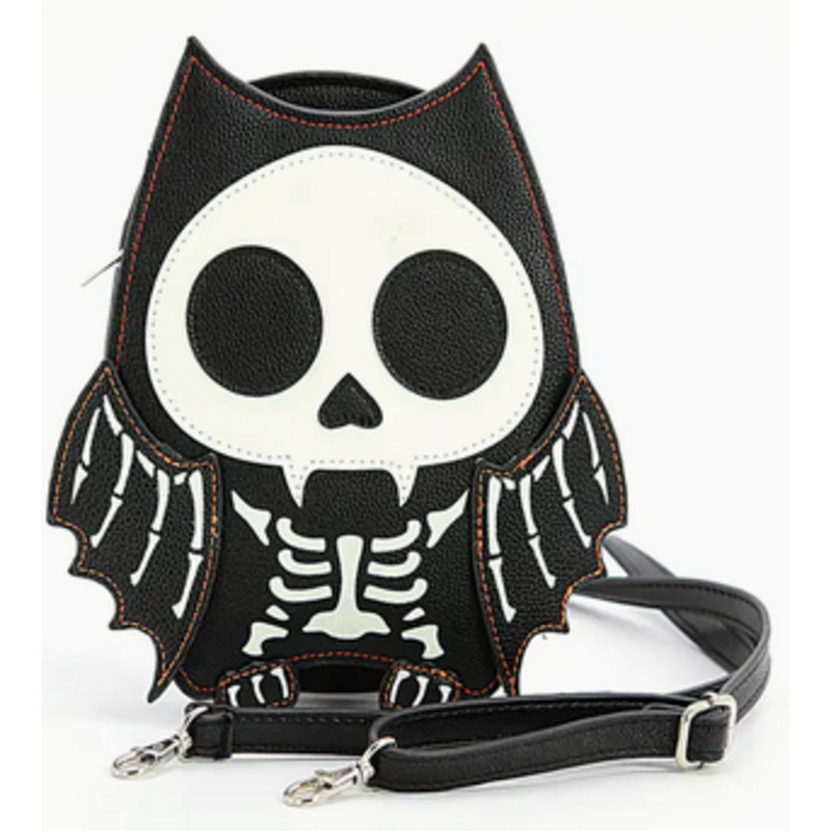 Crossbody Bag - Glow in the Dark Skeleton Bat