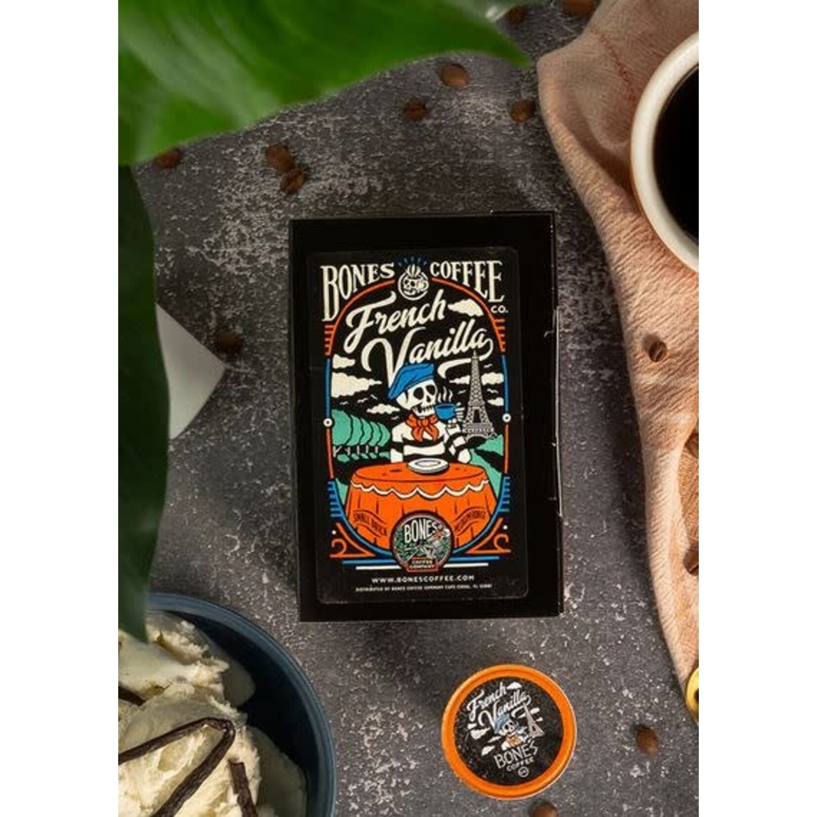 Bones Coffee: French Vanilla Bones Cups 12ct