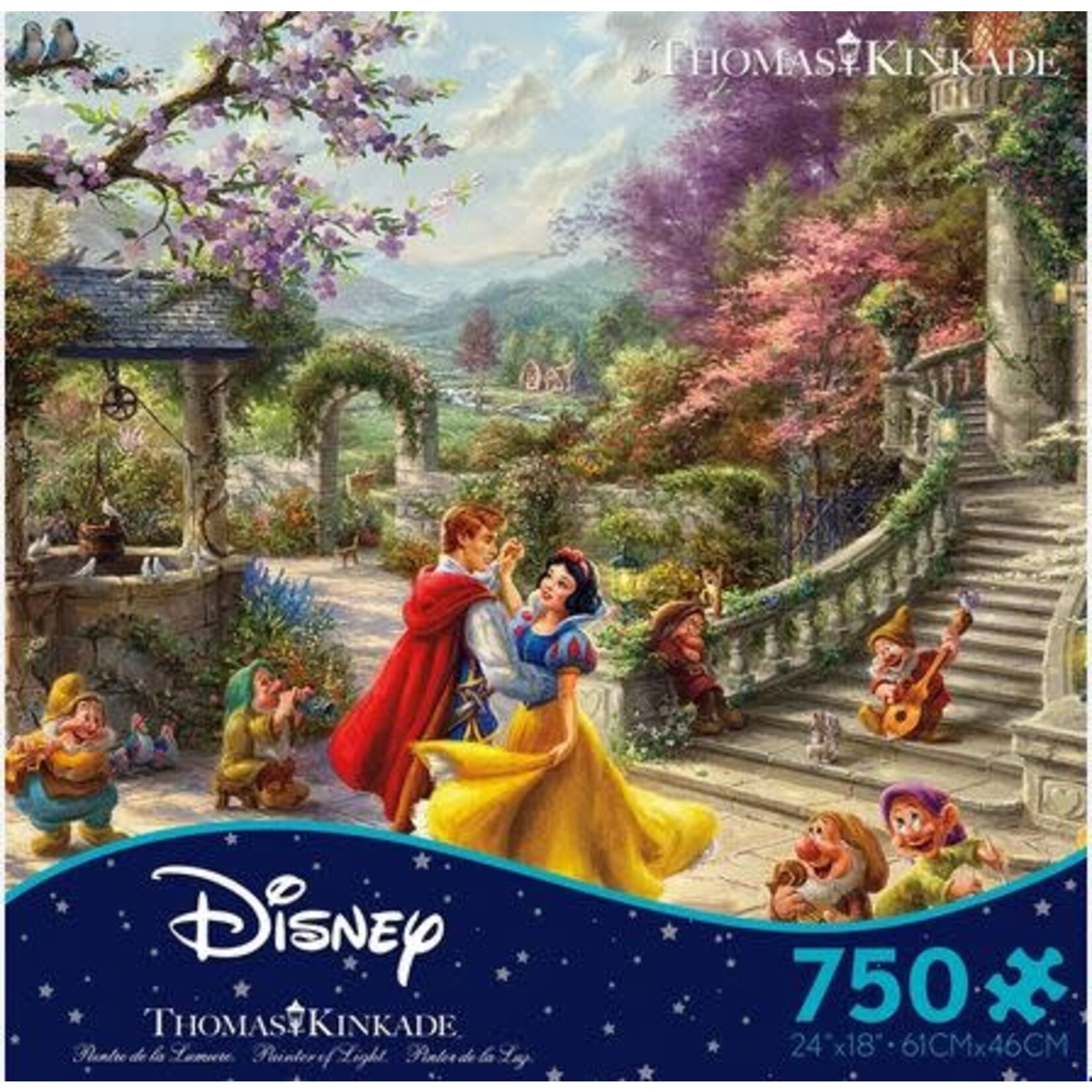 #11799 Disney Snow White 750 Puzzle Thomas Kinkade Dragon Cache Used Game