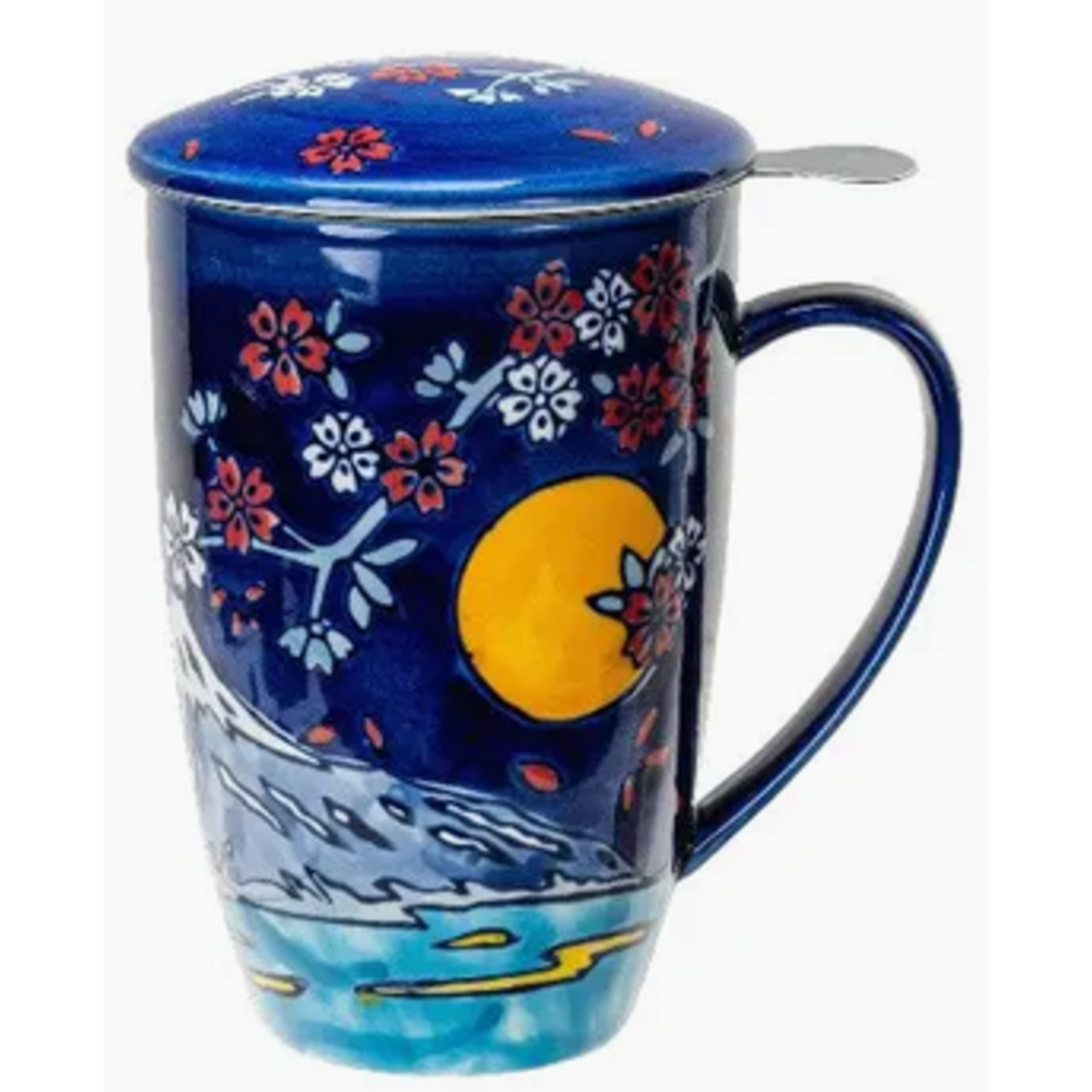 Mug - Porcelain with Infuser and Lid - 12oz - Fuji Mountain