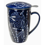 Mug - Porcelain with Infuser and Lid - 12oz - Tombo Dragonfly