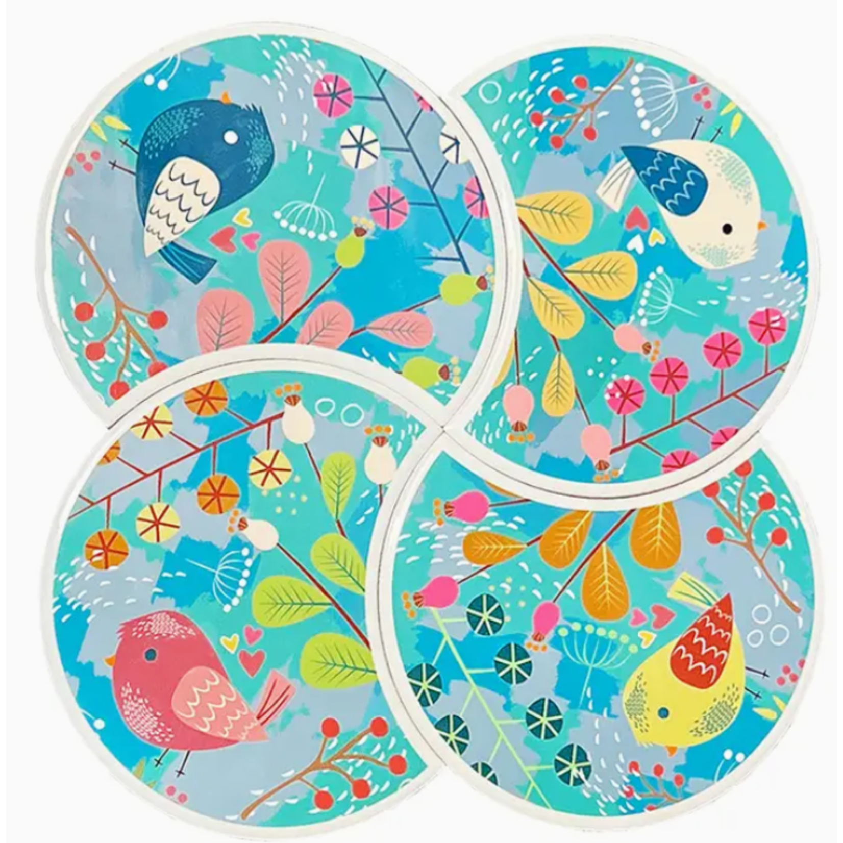 Coasters - Birds of Happiness - 4pc Trivet Set