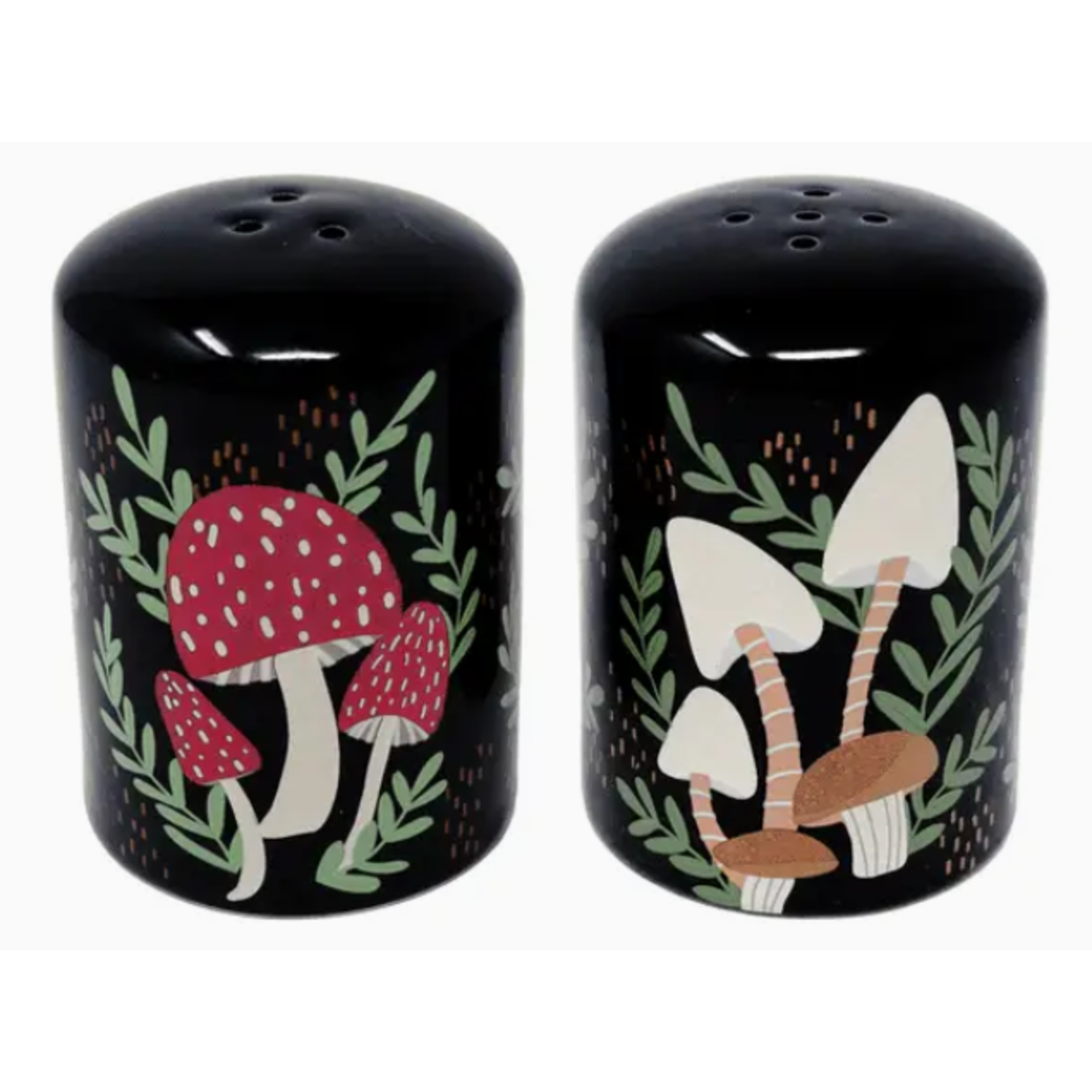 Salt and Pepper Shaker Set - Cottagecore Mushrooms