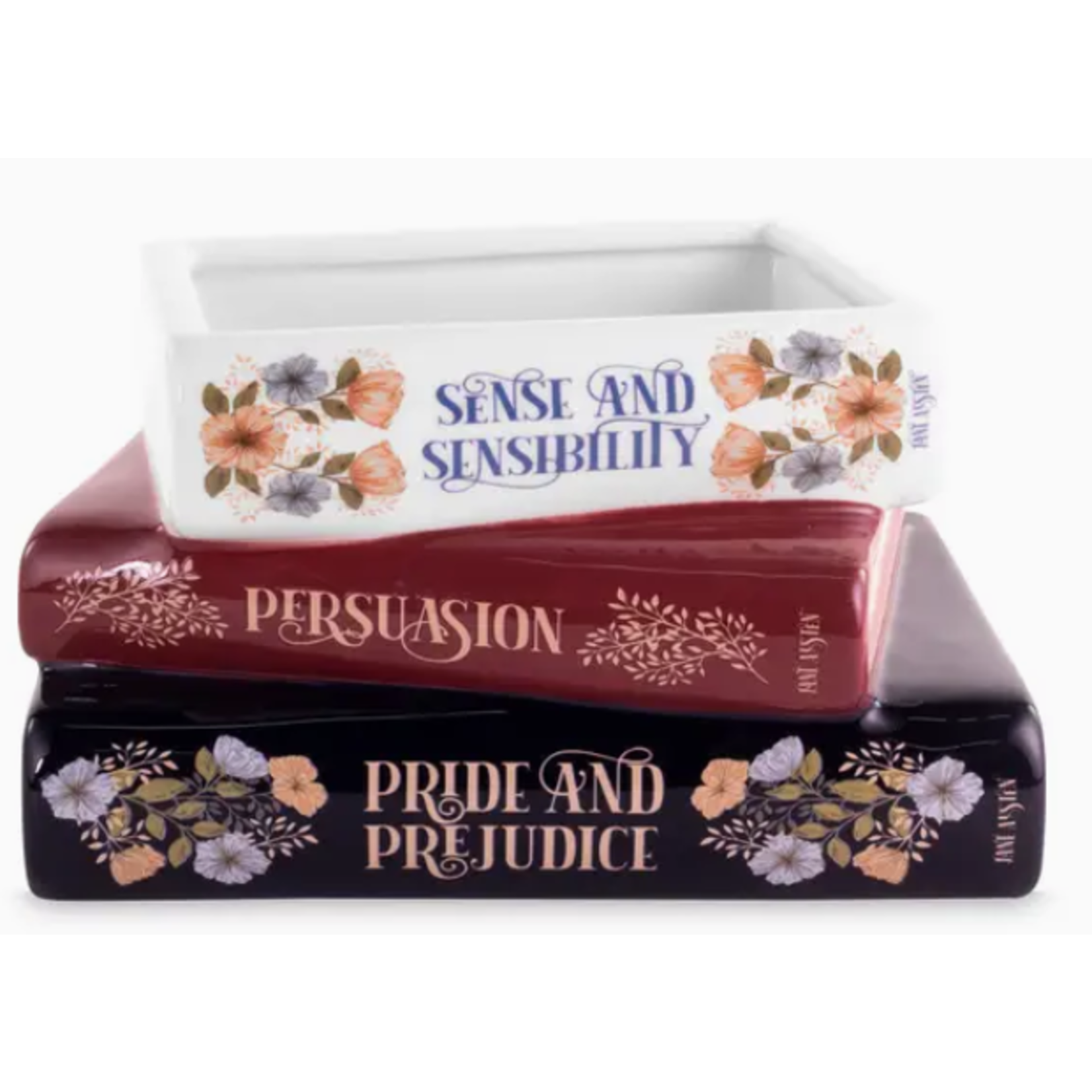 Vase - Stacked Books Planter -Jane Austen
