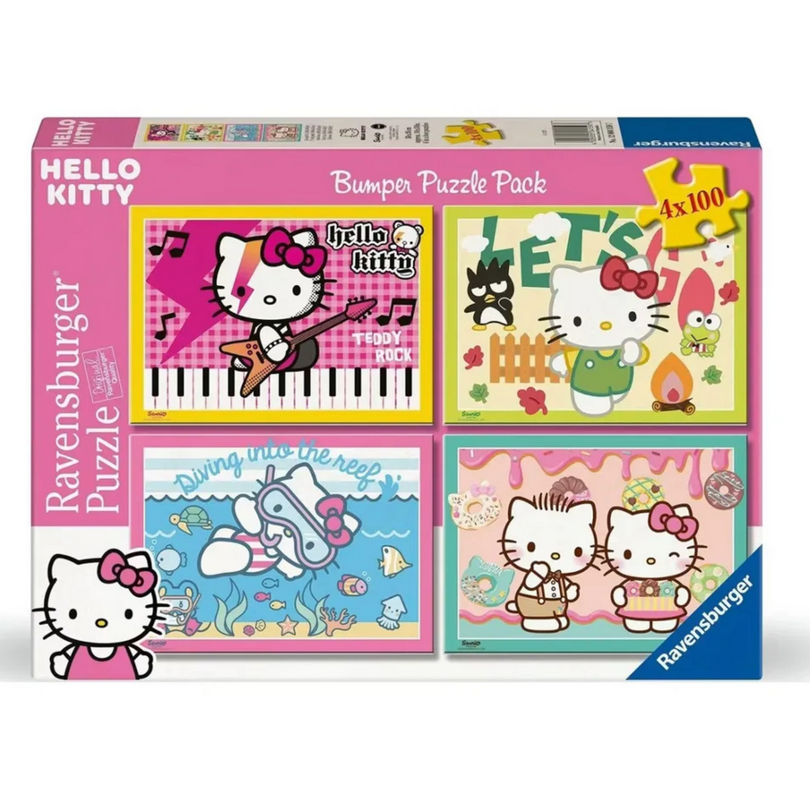 Hello Kitty Bumper Pack 4x100 Piece Puzzle
