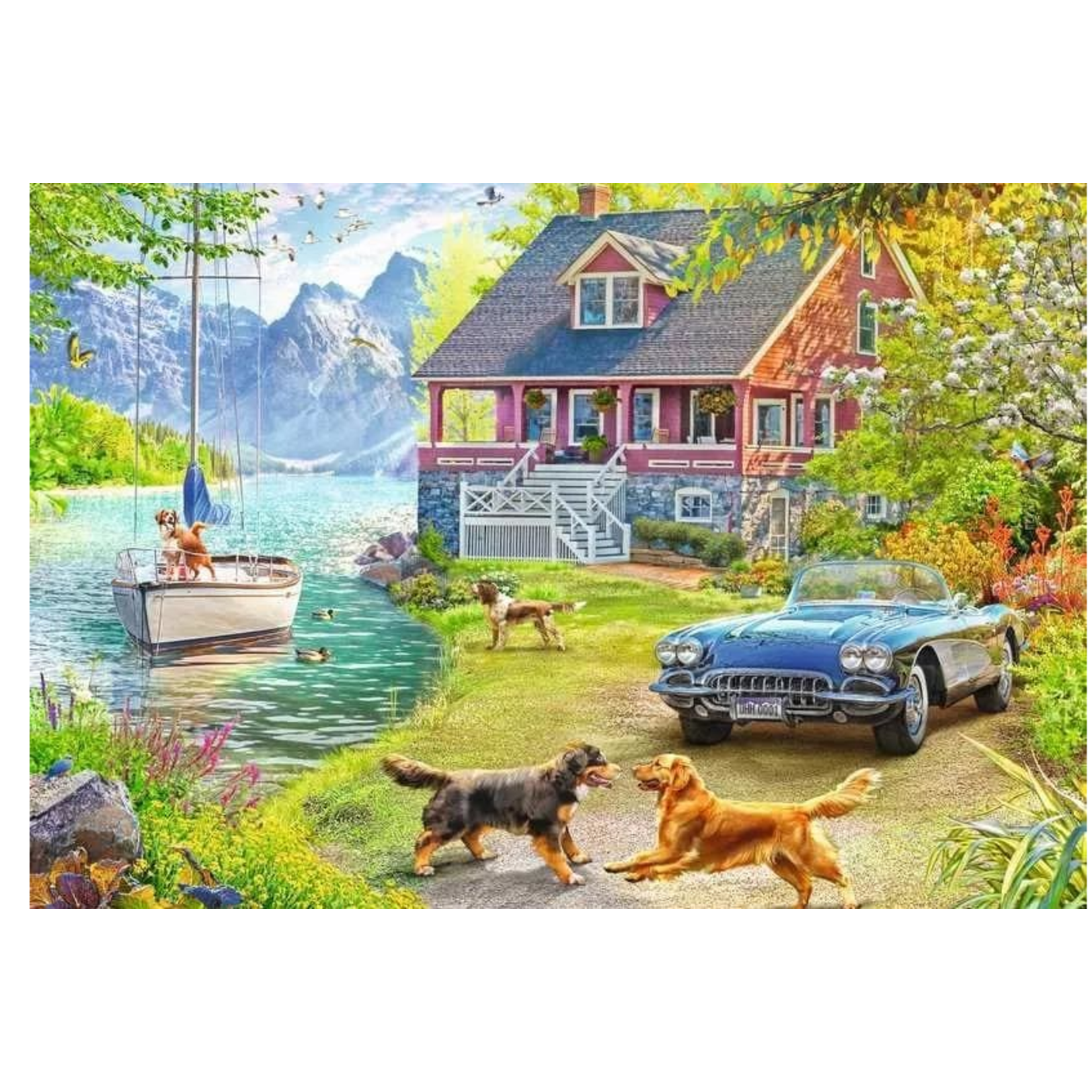 Summer Lake House 200 Piece Puzzle