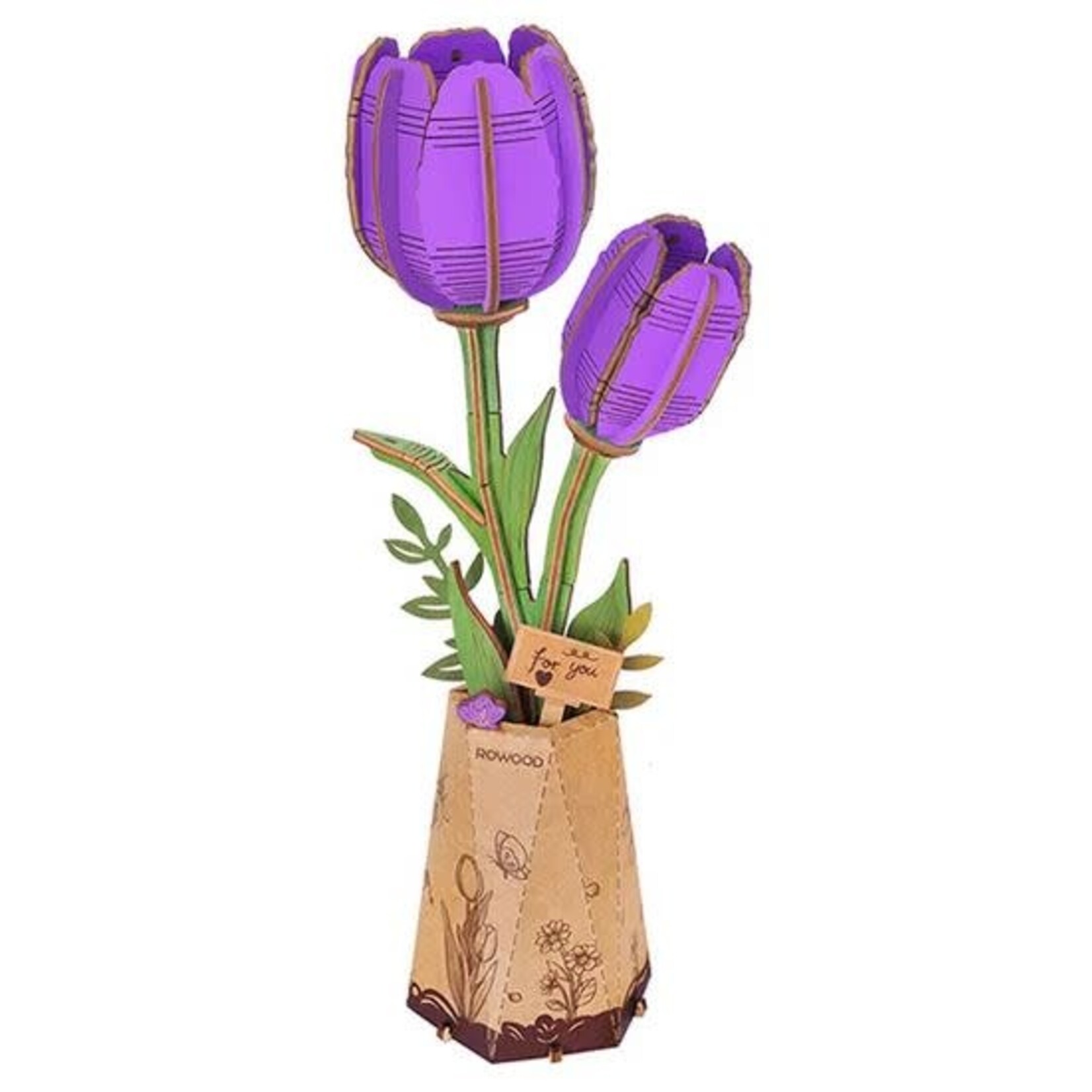 Wooden Flower Kit - Purple Tulip - Bloom Craft