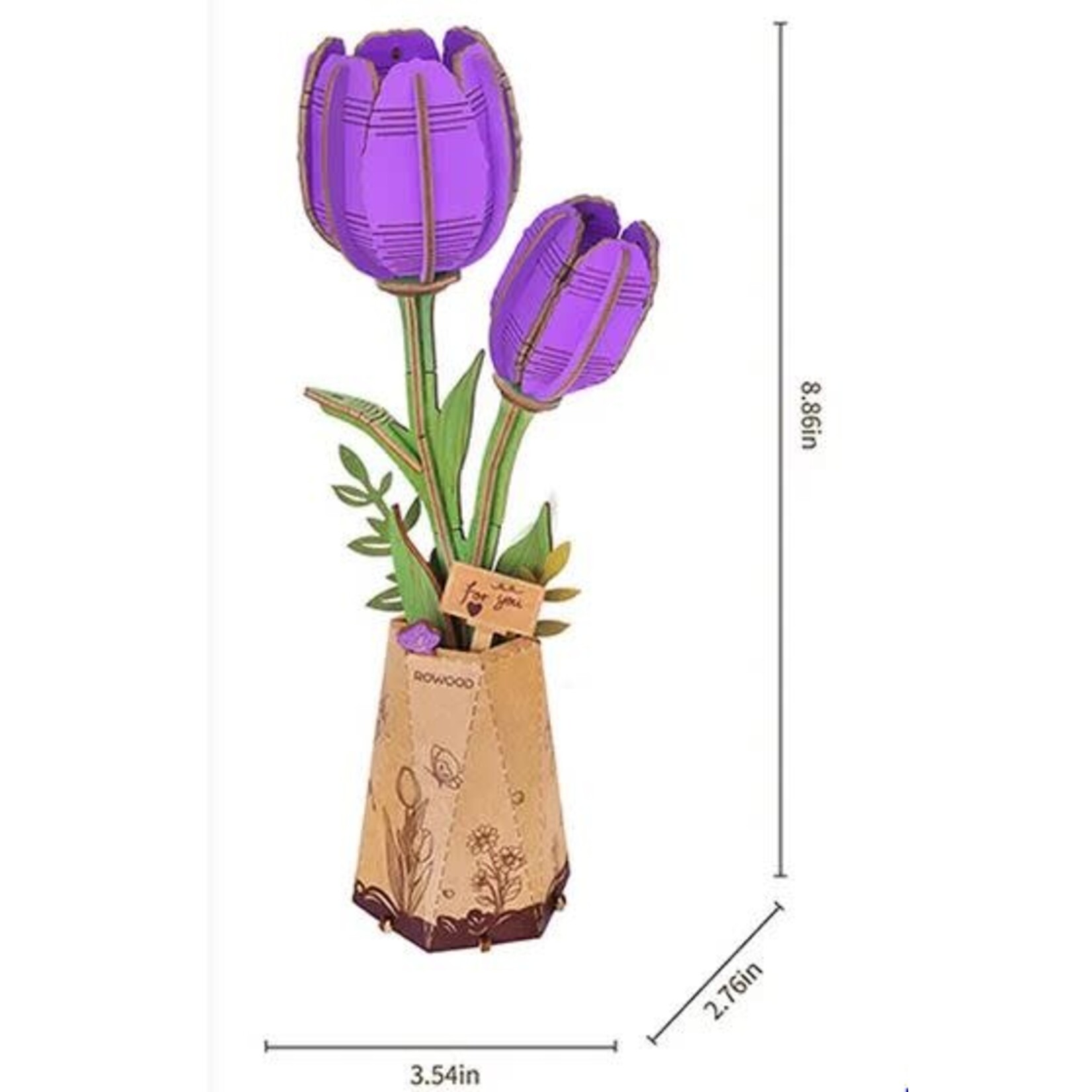 Wooden Flower Kit - Purple Tulip - Bloom Craft