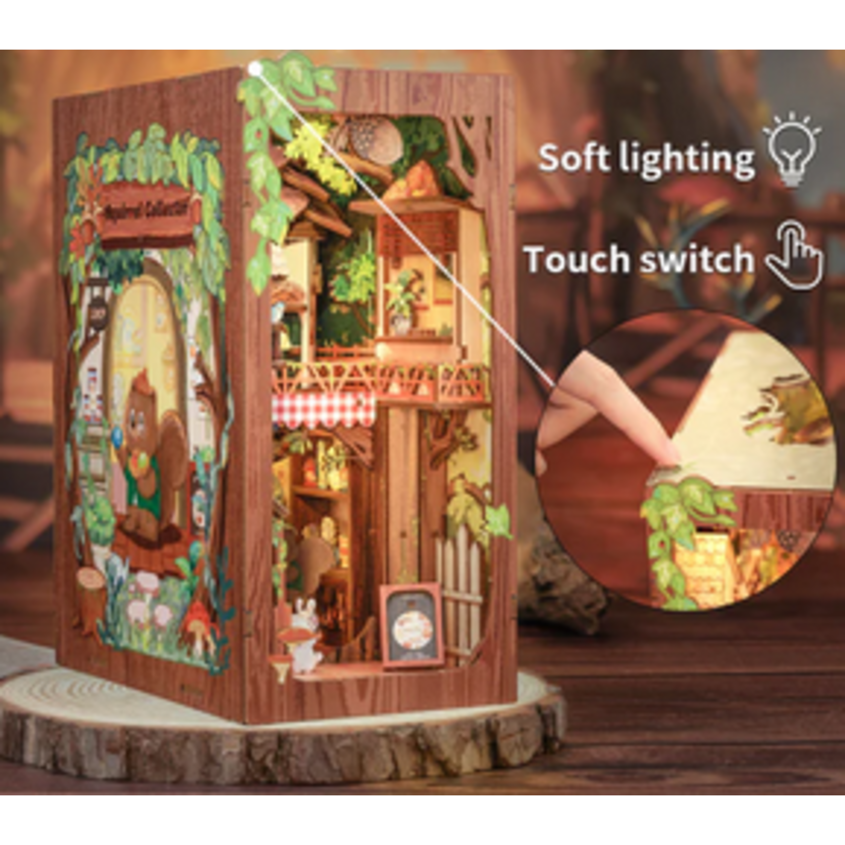 Book Nook Kit - Squirrel Collector with Dust Cover