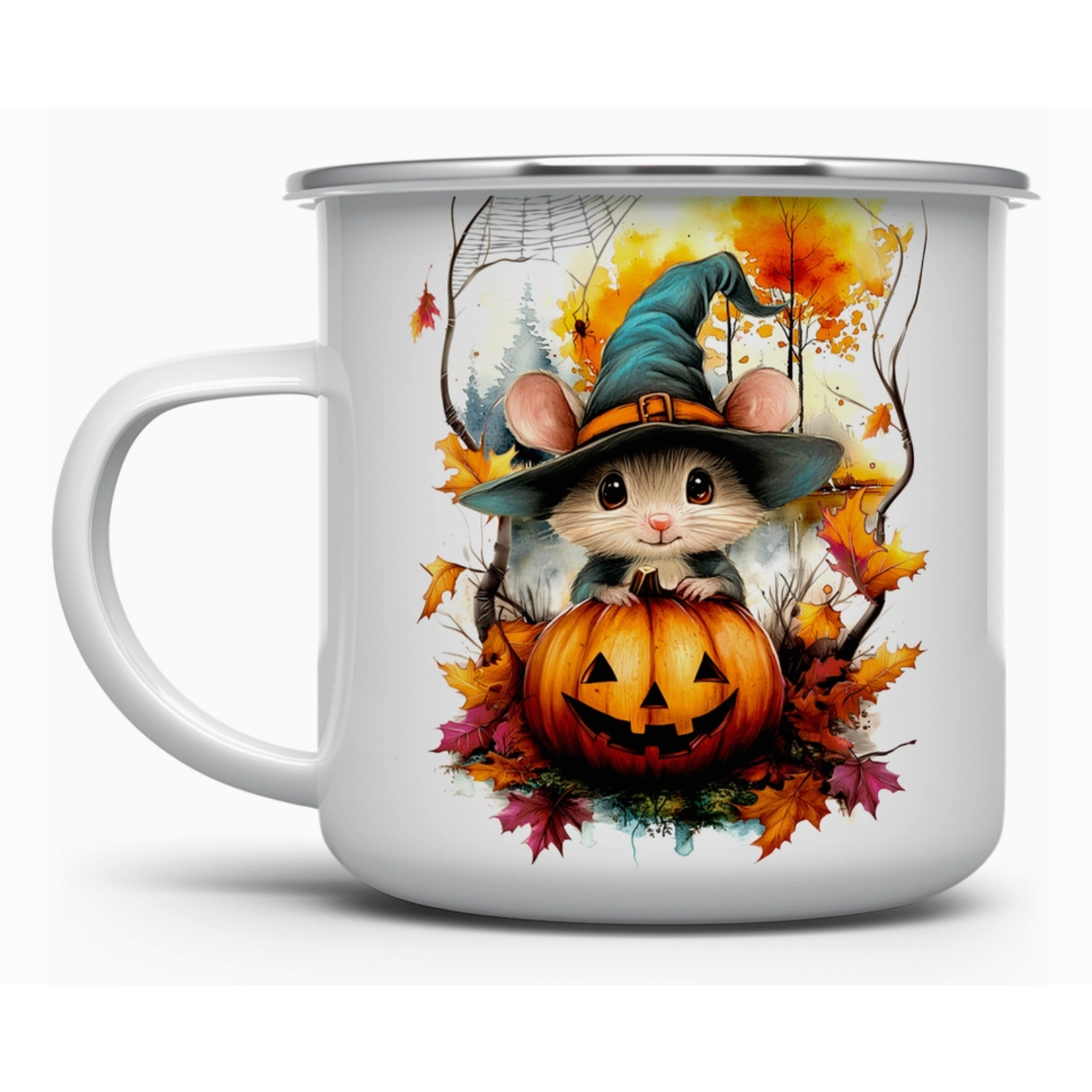 Camp Mug - Enamel Mouse Witch - 16oz