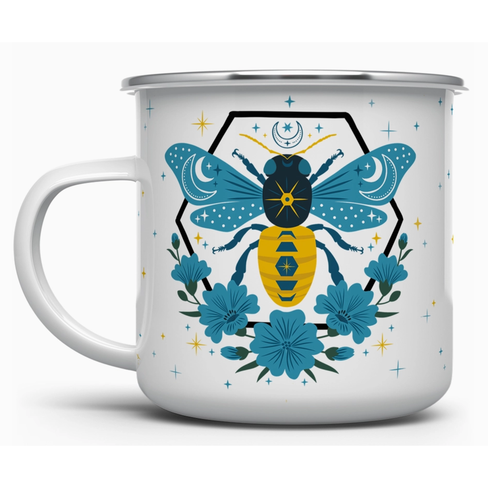 Camp Mug - Enamel Celestial Bee - 16oz