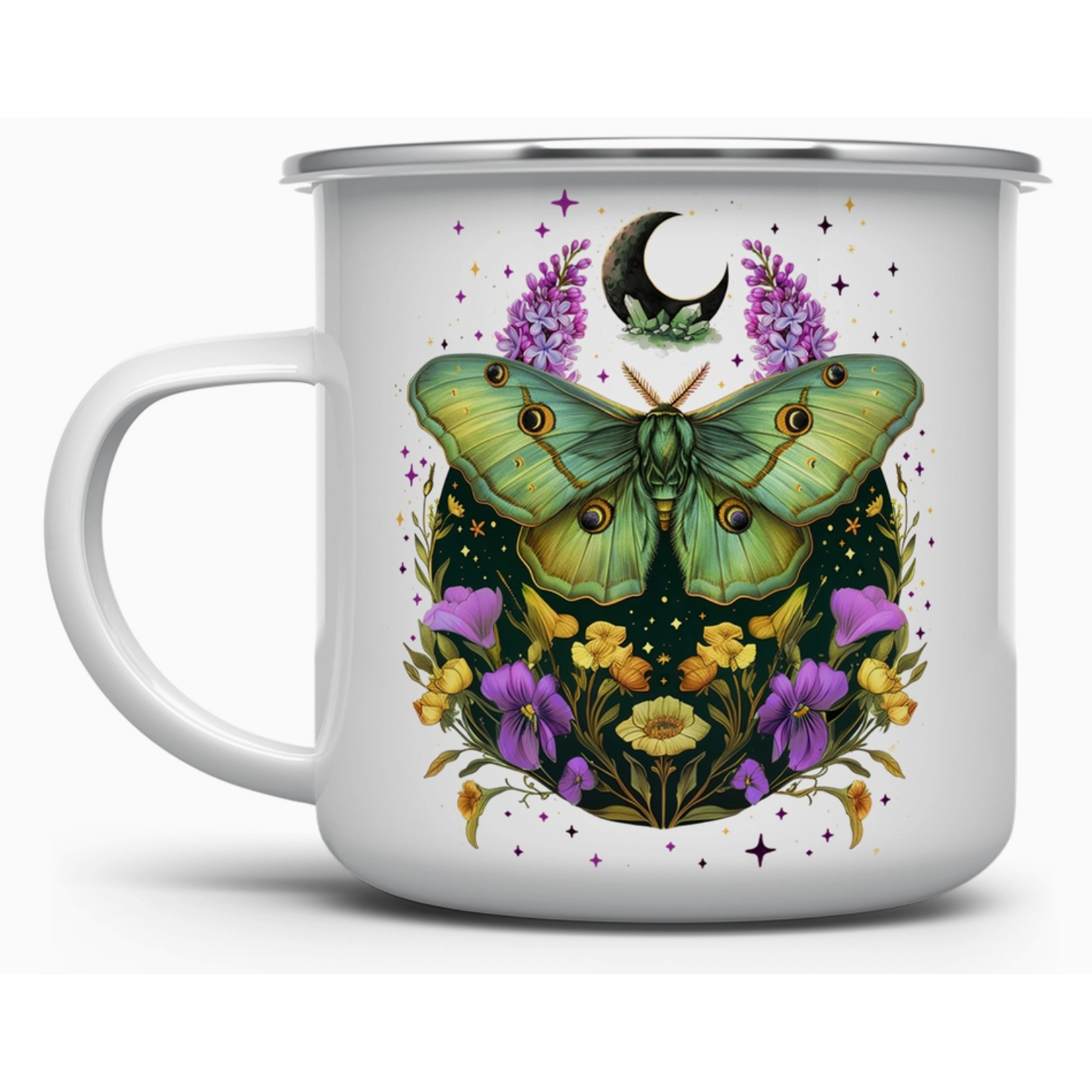 Camp Mug - Enamel Mystic Moth - 16oz