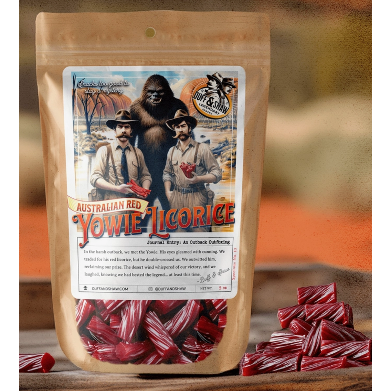 Legendary Snacks - Yowie's Australian Red Licorice