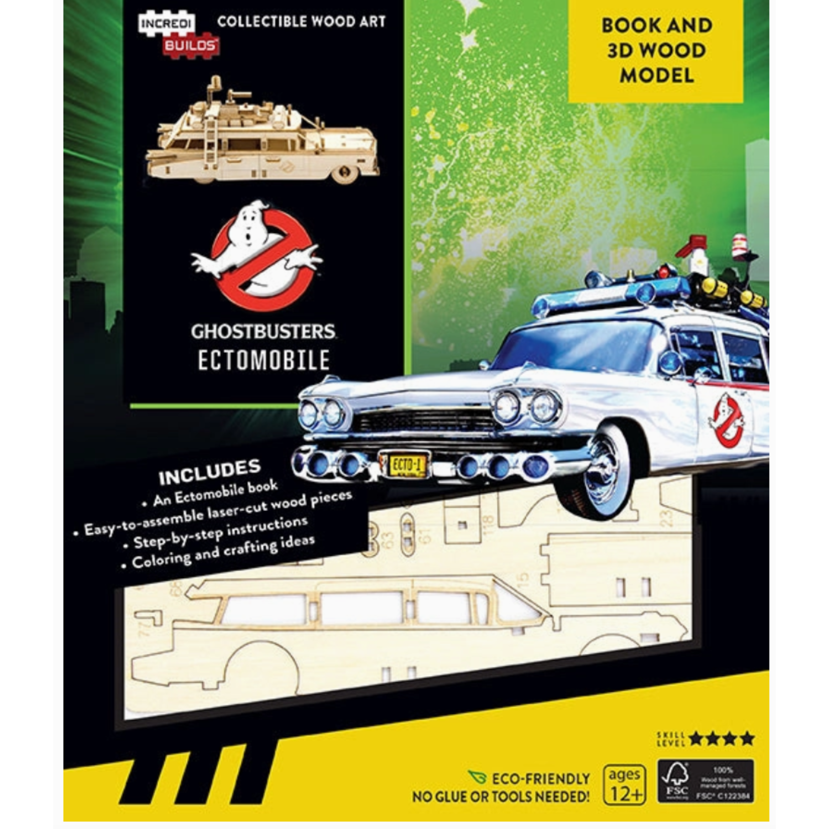 IncrediBuilds - Ghostbusters - Ectomobile Book and 3D Wood Model
