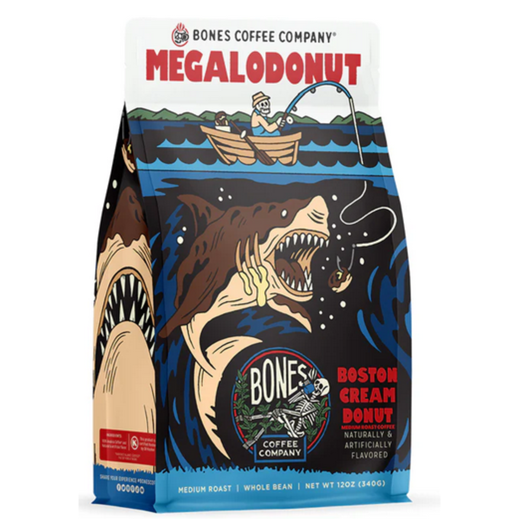 Bones Coffee: Megalodonut 12oz Ground Coffee