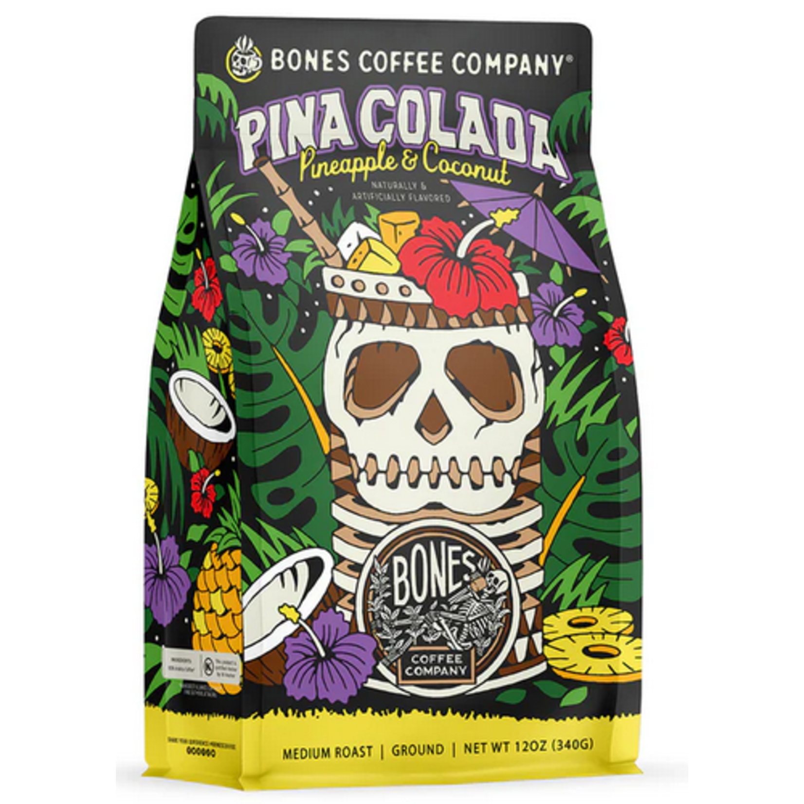 Bones Coffee: Pina Colada 12oz Ground Coffee