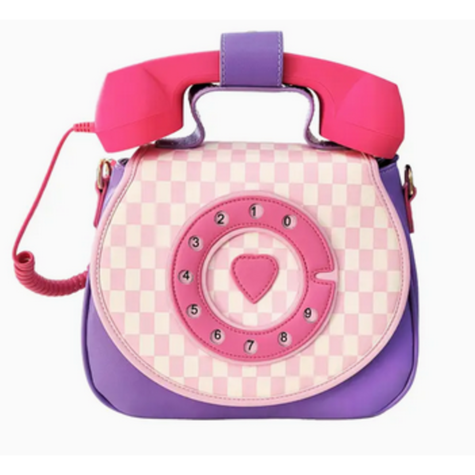Handbag - Ring Ring Phone - Pastel Checkerboard