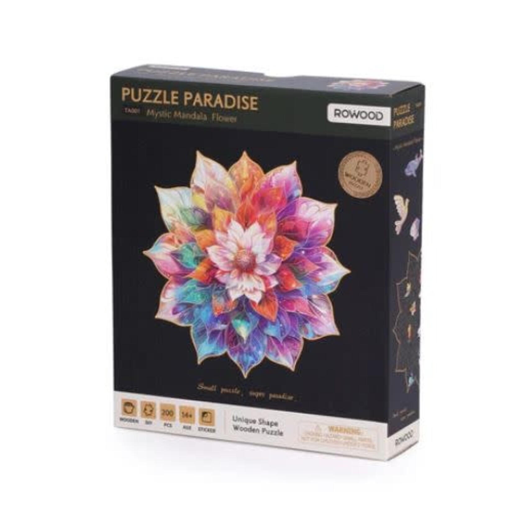 Wooden Puzzle - Mystic Mandala Flower - 200 Pieces