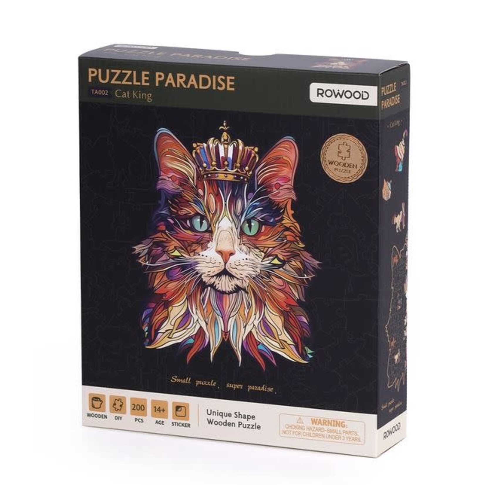 Wooden Puzzle - Cat King - 200 Pieces