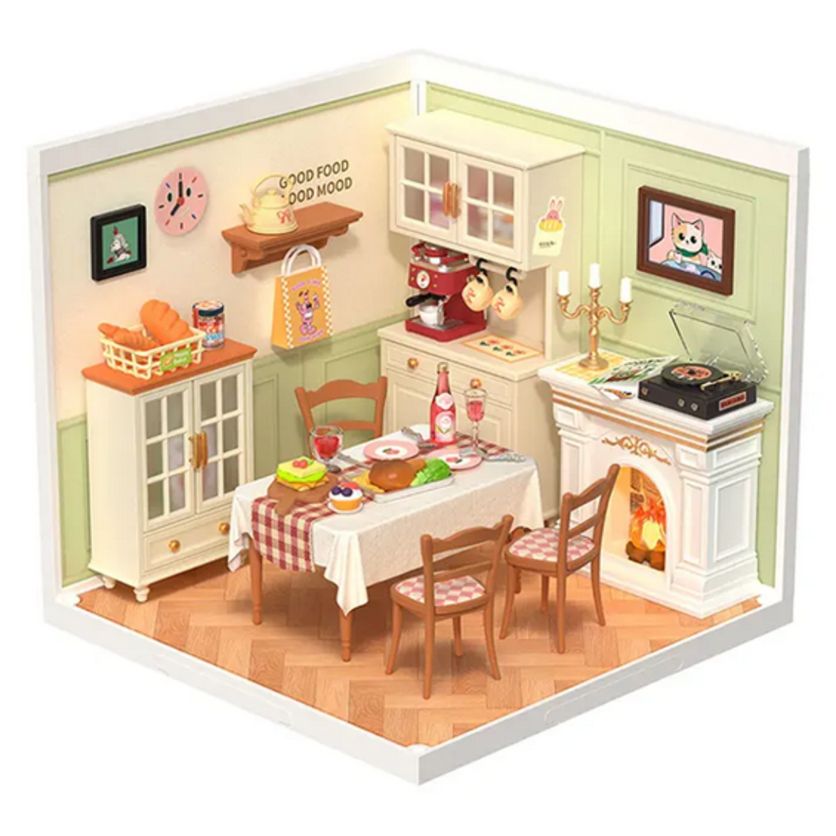 Miniature House Kit - Super Creator - Warm Dining Room