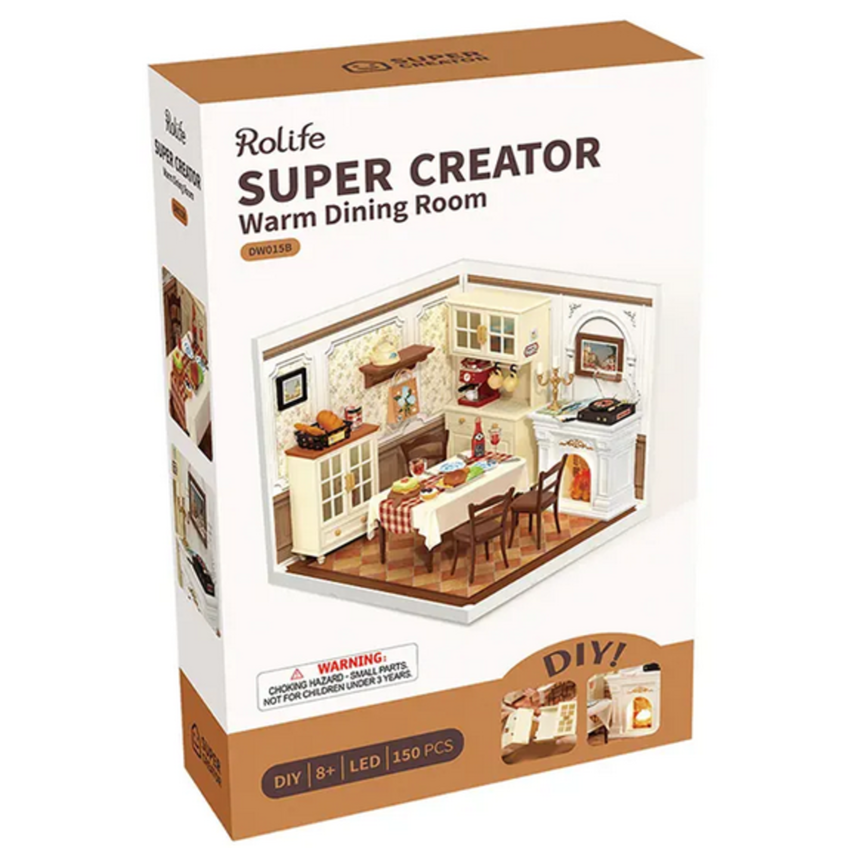 Miniature House Kit - Super Creator - Warm Dining Room