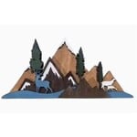 Shelf Sitter - Blue and Brown Mountains