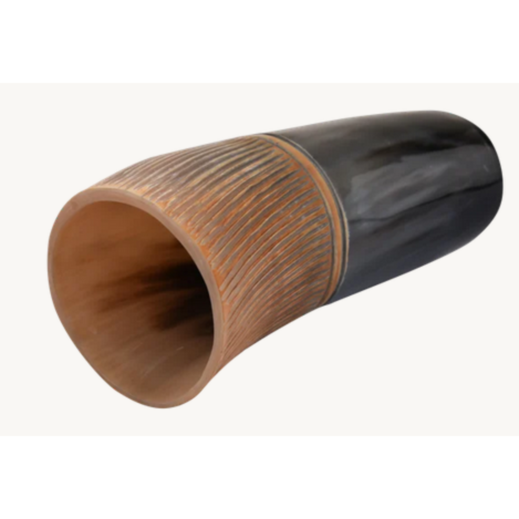 Viking Drinking Horn Cup - Striped - 6in