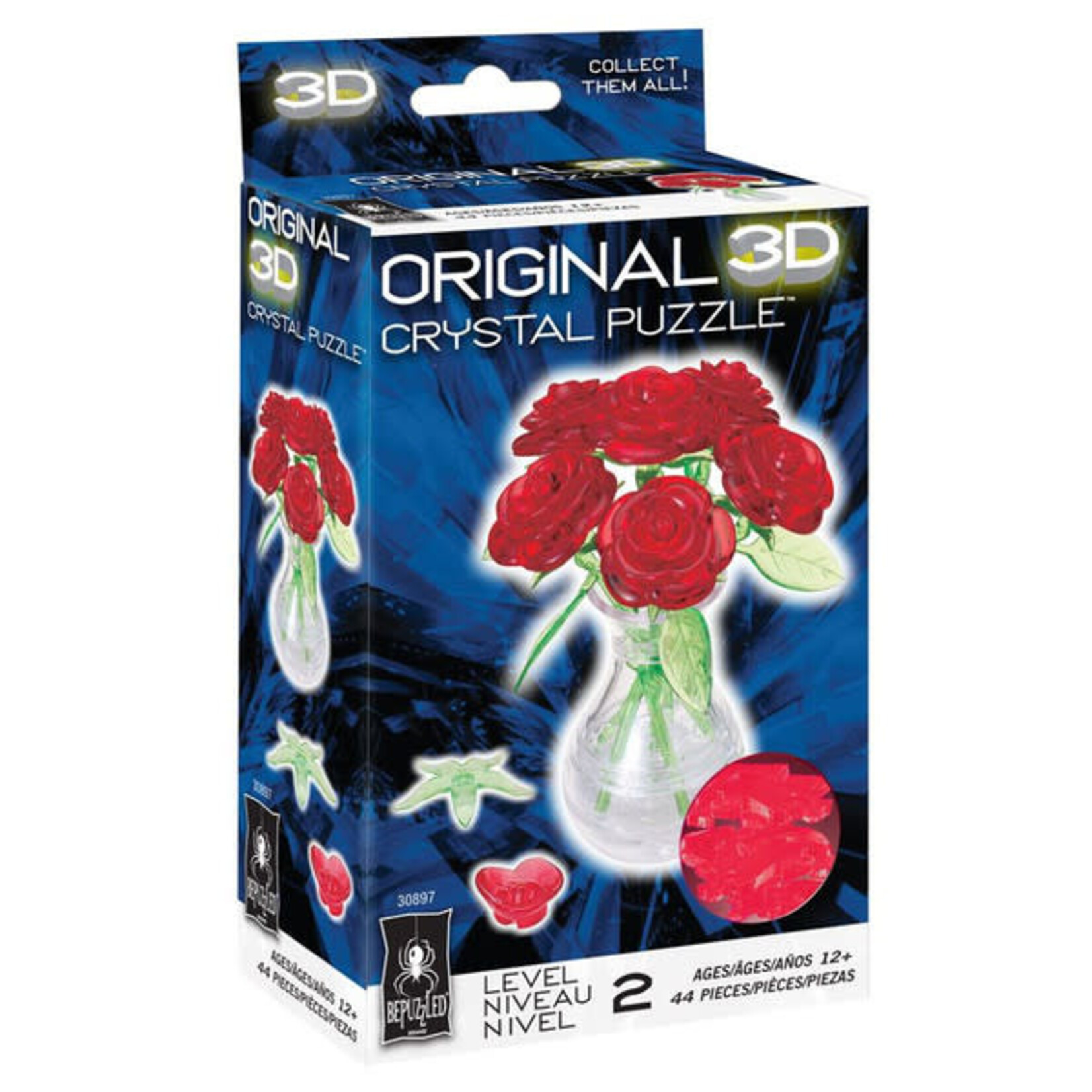 Puzzle: 3D Crystal Roses