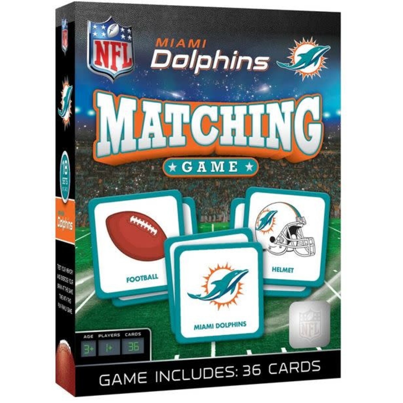 #11703 Miami Dolphins Matching Game Dragon Cache Used Game