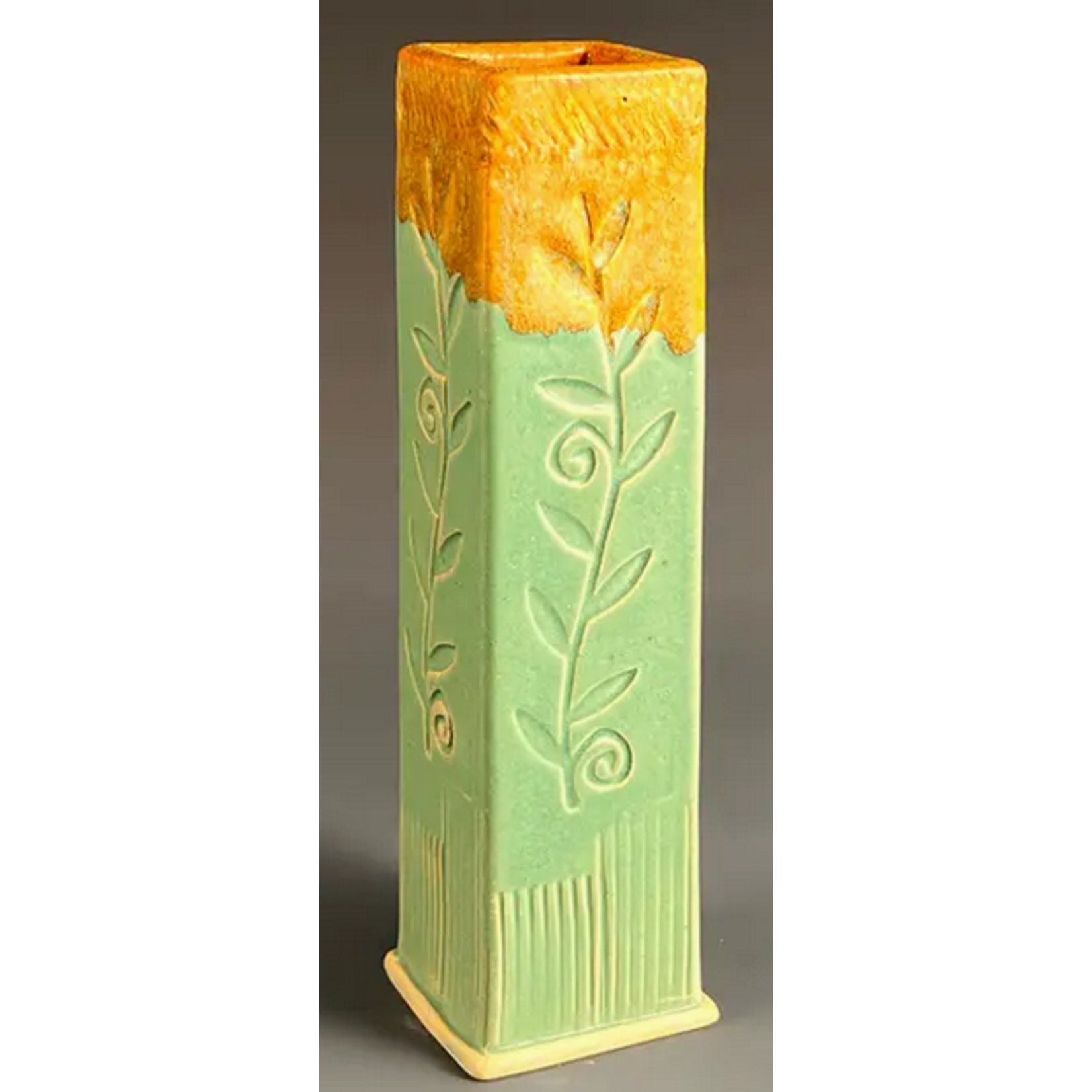 Tall Square Bud Vase - Teal