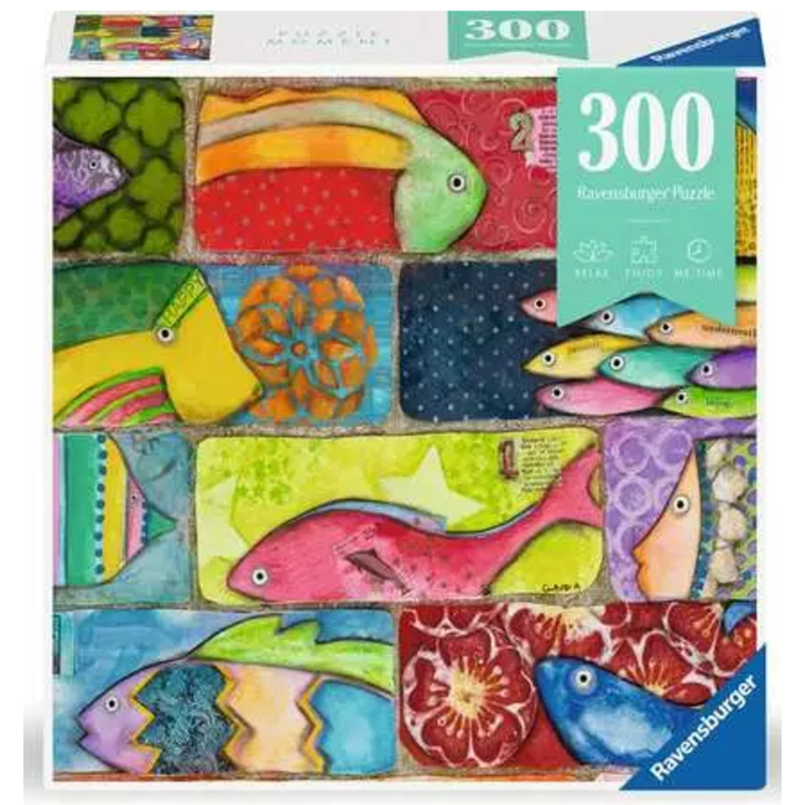 Puzzle Moments: Splashy Fish Tiles 300 Piece Puzzle
