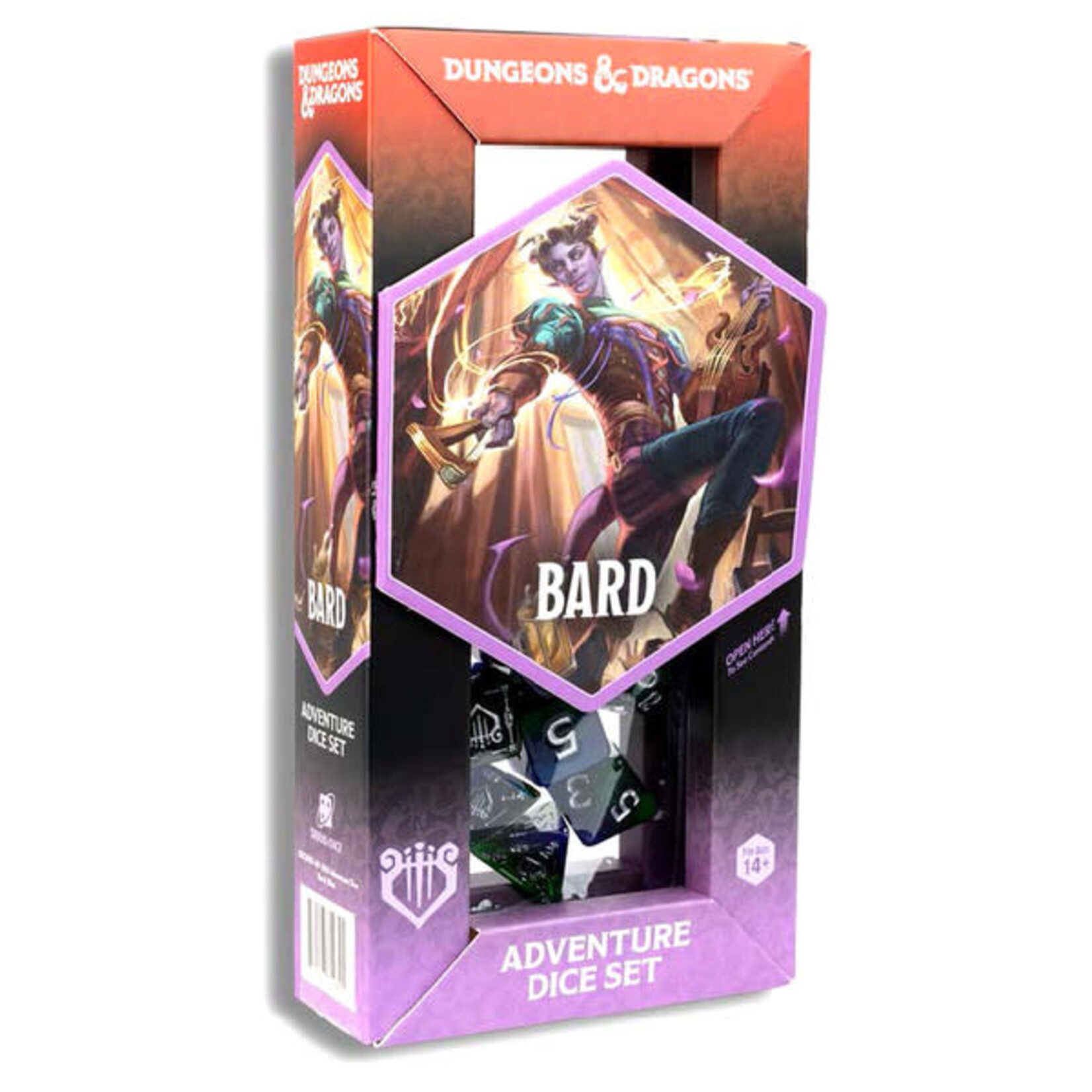 D&D Adventure Dice: Bard 2025 Refresh (14 Blue Dice)