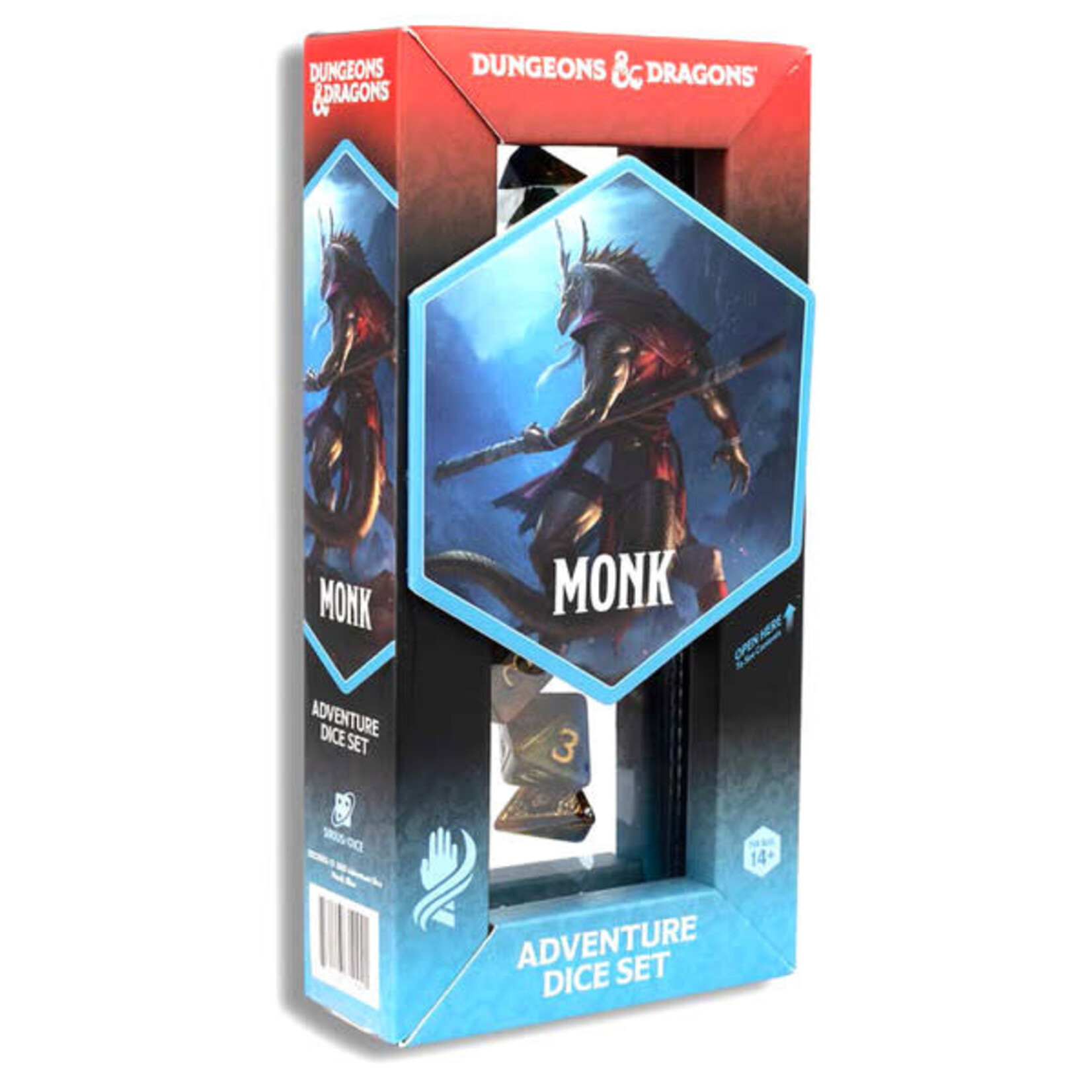D&D Adventure Dice: Monk 2025 Refresh (14 Blue Dice)
