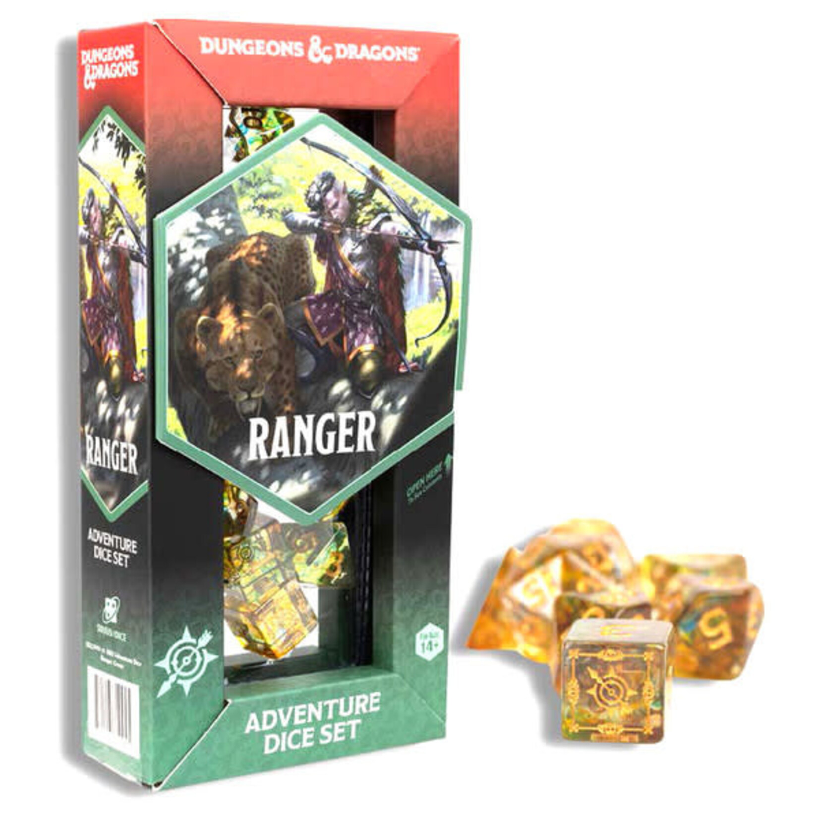 D&D Adventure Dice: Ranger 2025 Refresh (14 Gold Dice)