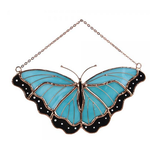 Blue Morpho Butterfly Suncatcher
