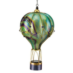 Regal Arts & Gifts Hot Air Balloon Swirl Solar Lantern - Green