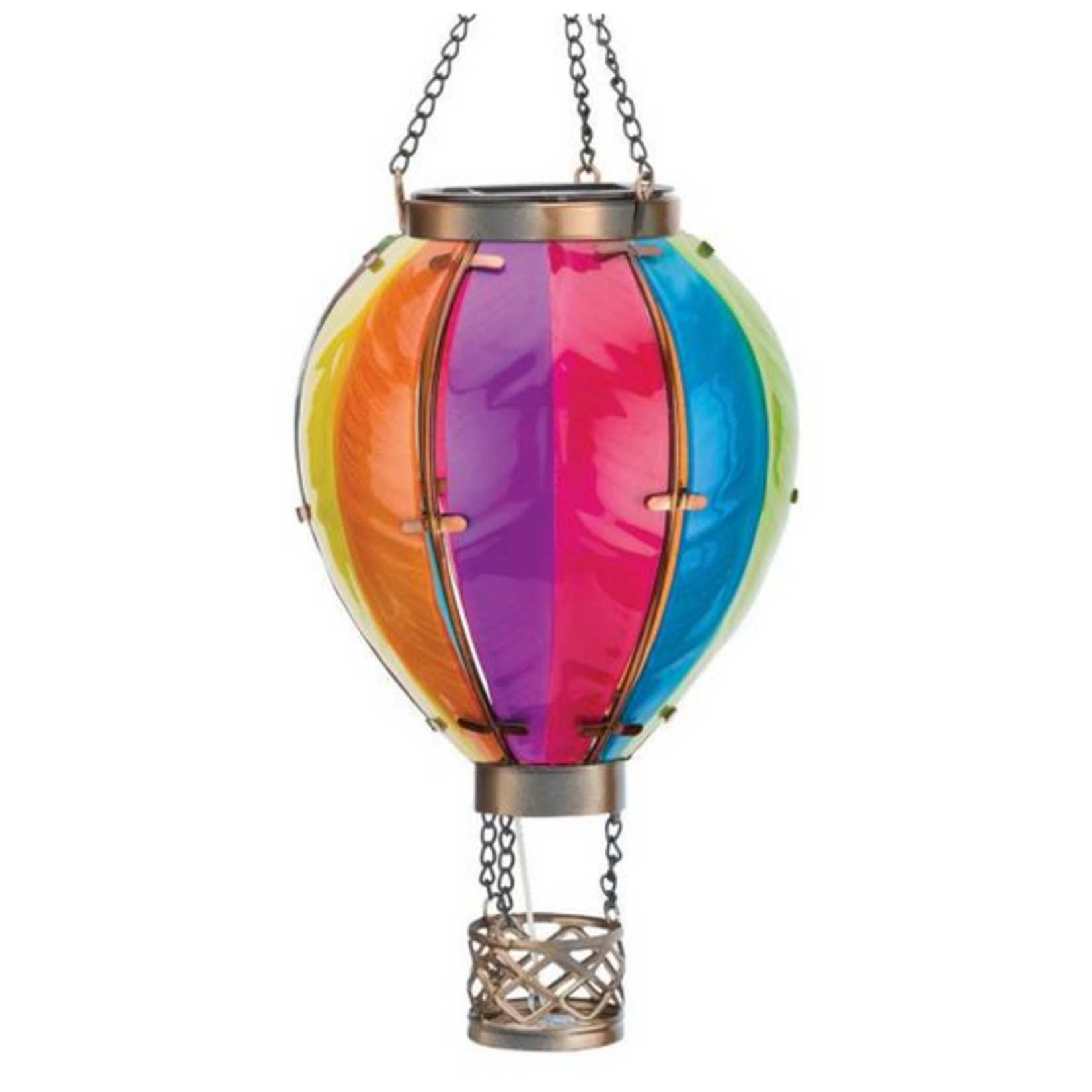 Regal Arts & Gifts Hot Air Balloon Solar Lantern - Rainbow