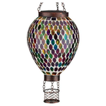 Regal Arts & Gifts Hot Air Balloon Mosaic Solar Lantern - Multi Color