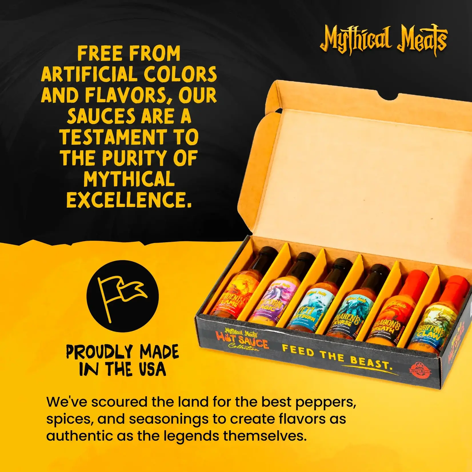 Hot Sauce - Mythical Meats Hot Sauce Collection Gift Set