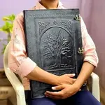 Billion Brothers Leather Journal: Tree of Life -  Black 14 x 22