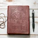 Billion Brothers Leather Journal: Tree of Life - Red 5 x 7